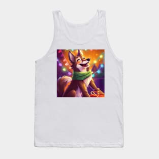 Cute Wolf Drawing Tank Top